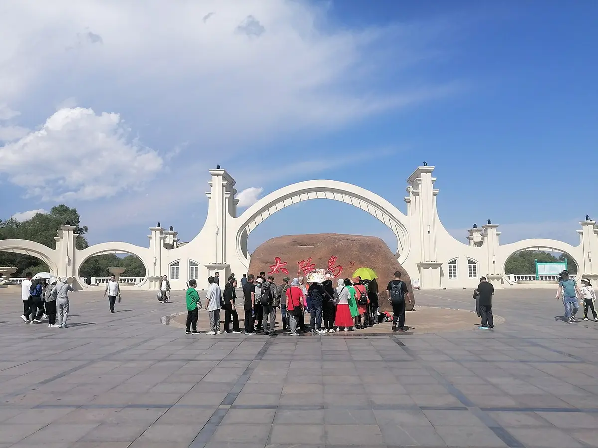 Sun Island Scenic Area in Harbin in early summer.