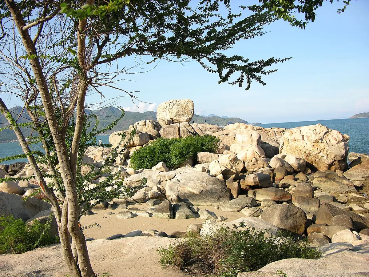 Hon Chong headland on Nha Trang's north shore seen from the hill